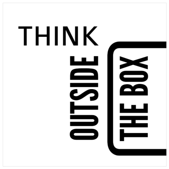 Pegatina de pared con frase – Think outside the box